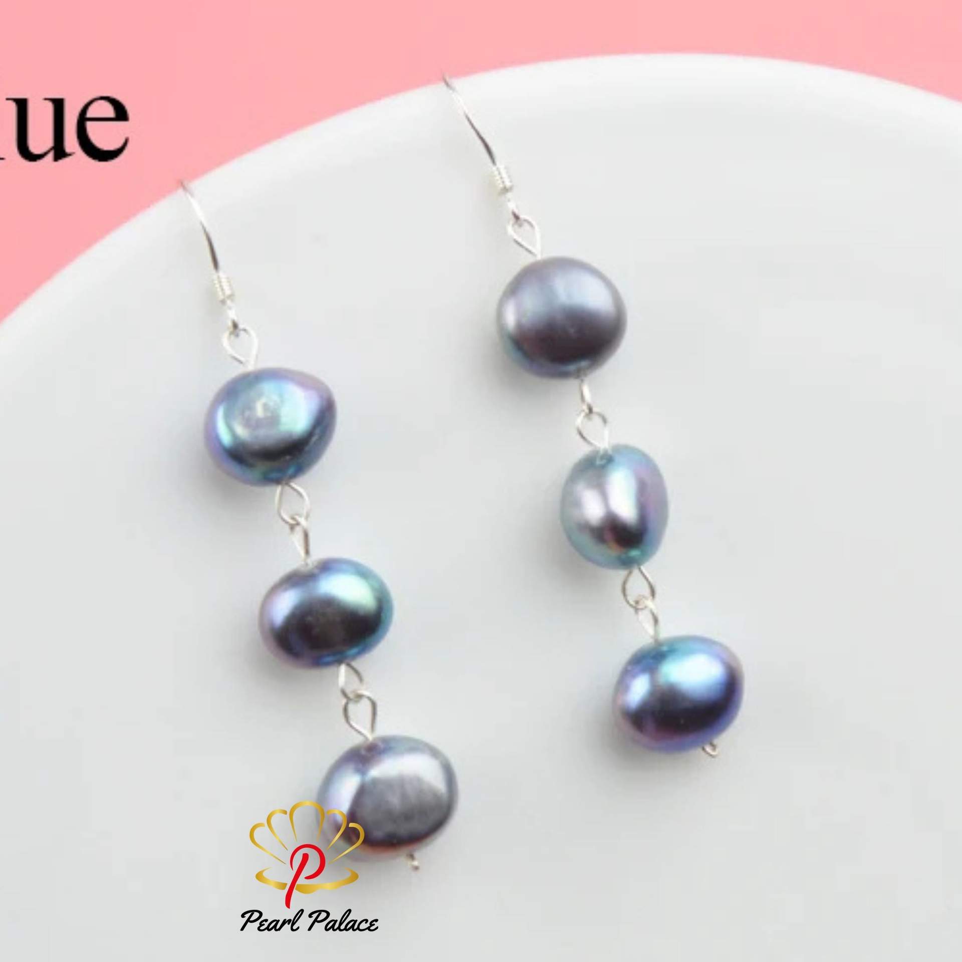 Natural Freshwater Pearl Earrings Real 925 Sterling Silver long korean earrings for Women Big Baroque pearl Jewelry