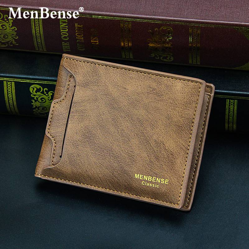 MenBense New Men's Wallet Short Fashionable Casual Men's Bag Multi-Card Short Men's Wallet
