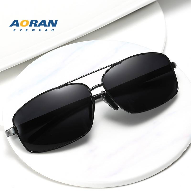 Cross-border e-commerce sunglasses men's retro box sunglasses outdoor riding glasses 2458 aluminum magnesium polarized sunglasses