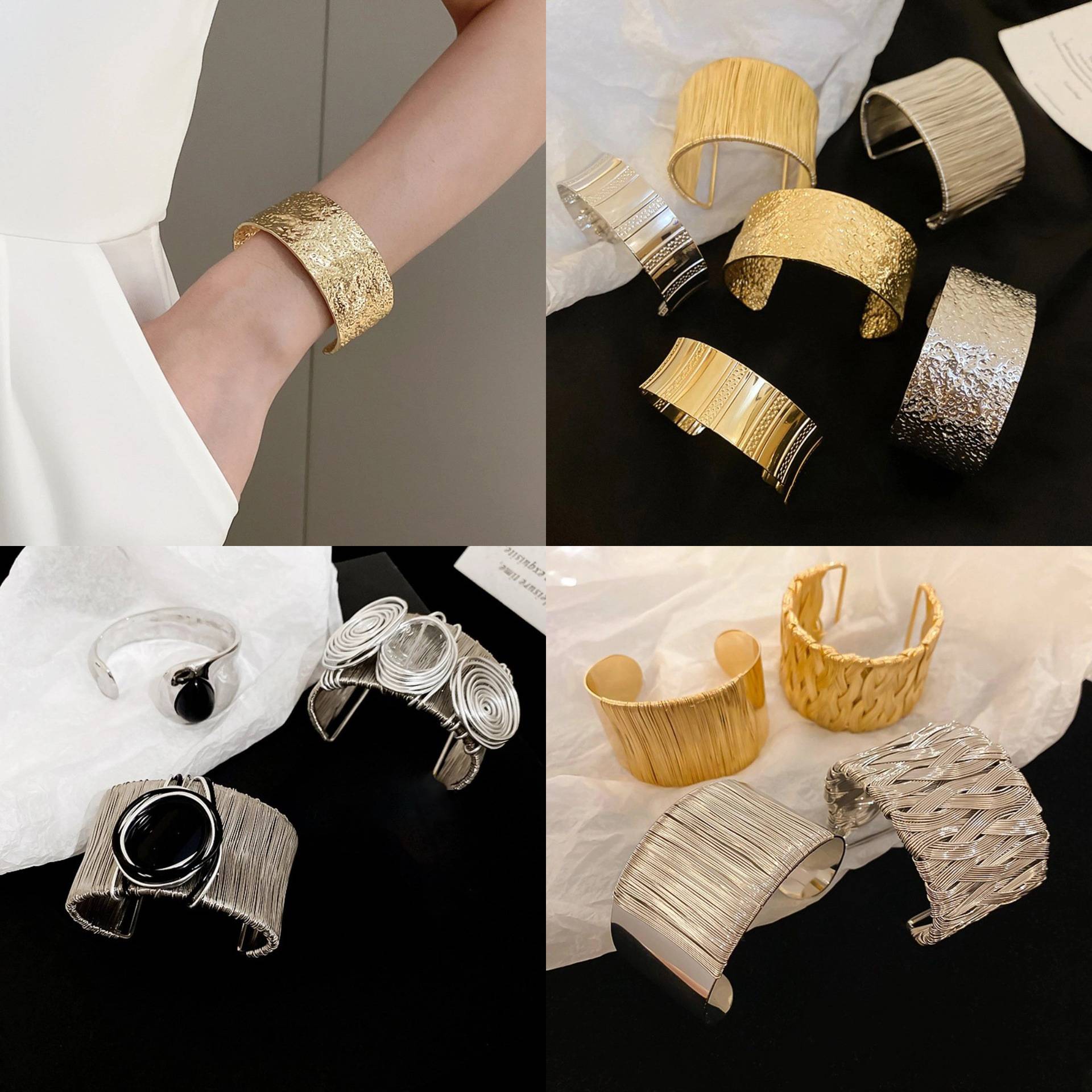 Europe and the United States cross-border simple fashion bracelet arm ring niche cold wind temperament bracelet high-end Joker jewelry wholesale