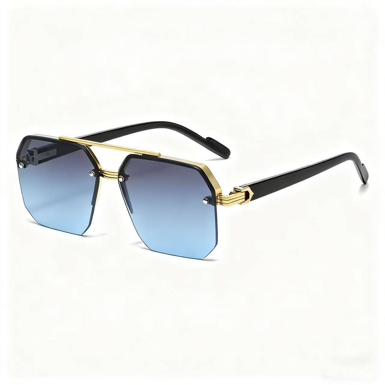 2025 New European and American Style Polygonal Frame Sunglasses for Men and Women, Anti-Uv, High-End Sunglasses