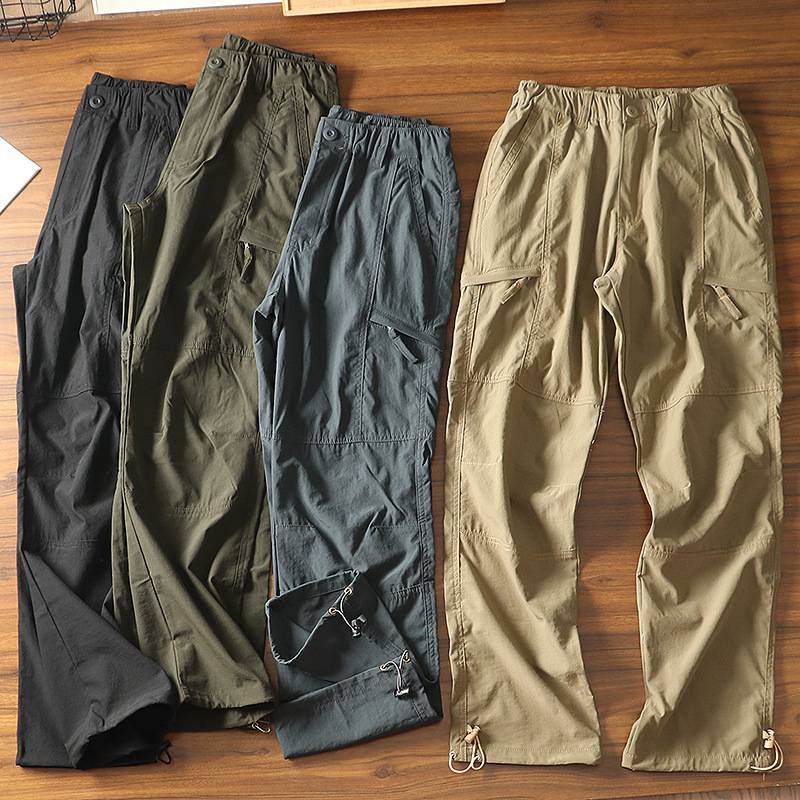 Outdoor Crock Pants Men's Loose Straight Casual Trousers Summer Mountaineering Quick-drying Pants American Waterproof Quick-drying Pants
