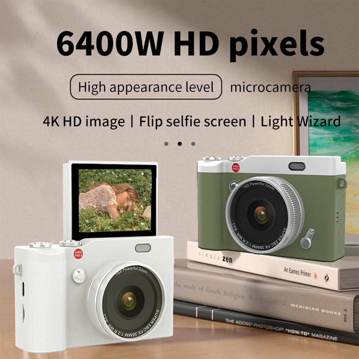 Cross-Border Ccd Digital Camera Retro 4K High-Definition Portable Camera Student Digital Camera Children's Toy Gift