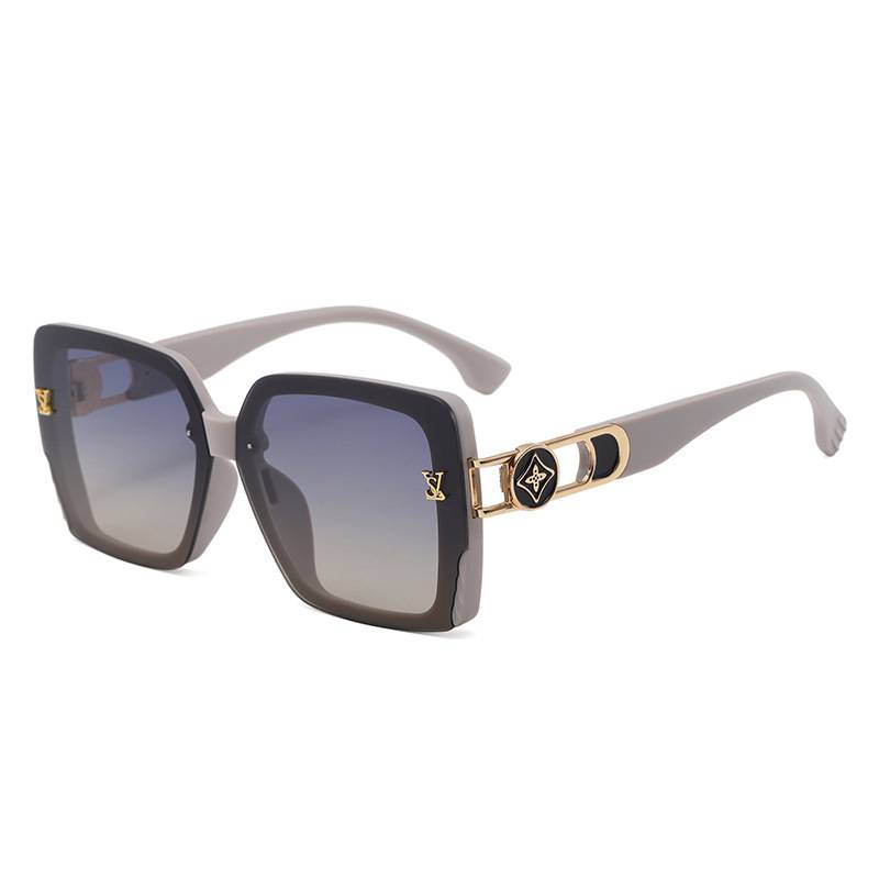 25 New In-Stock Fashionable Light Luxury Women's Sunglasses with a High-End Retro Trendy Square Frame That Makes the Face Appear Smaller, Large Frame Sunglasses