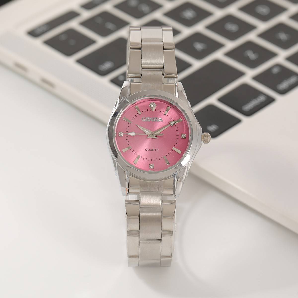 shein Explosive Women's Steel Band Quartz Watch temu Hot Selling Women All-Match Watch TK Best Selling Student Watch Women
