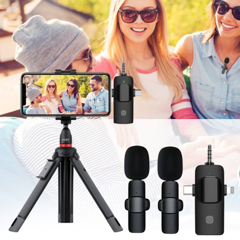 Three-In-One New Wireless Lavalier Microphone, a Cross-Border Hit for Mobile Live Streaming and Short Videos, with Intelligent Noise Reduction