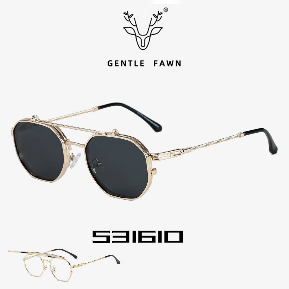 S31610 factory New sunglasses women metal flip myopia polarized glasses retro punk small frame sunglasses wholesale