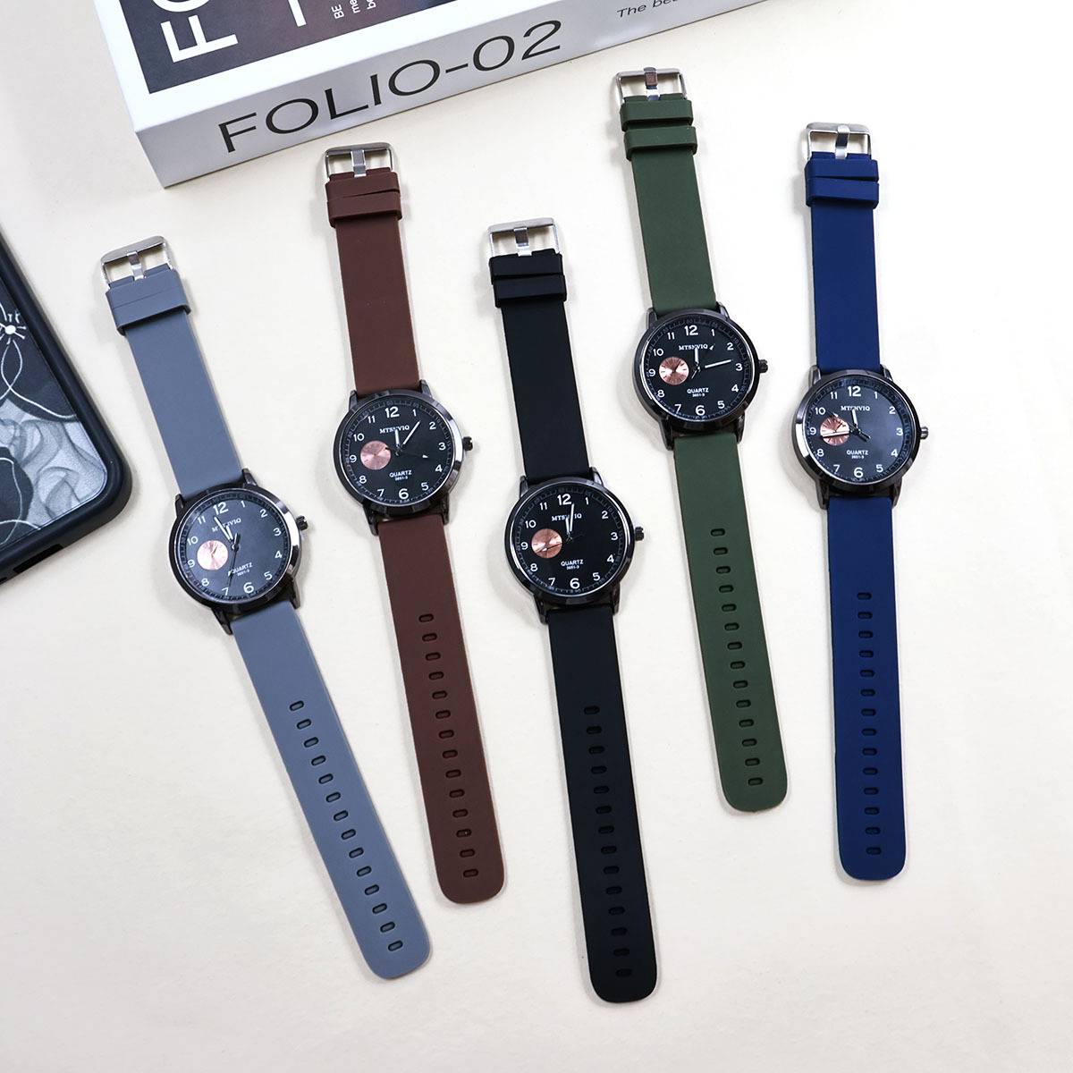 Exam-Specific Silicone Band Men's and Women's Student Watches High-Value Quartz Watches for Junior High School Students Trendy Casual Watches