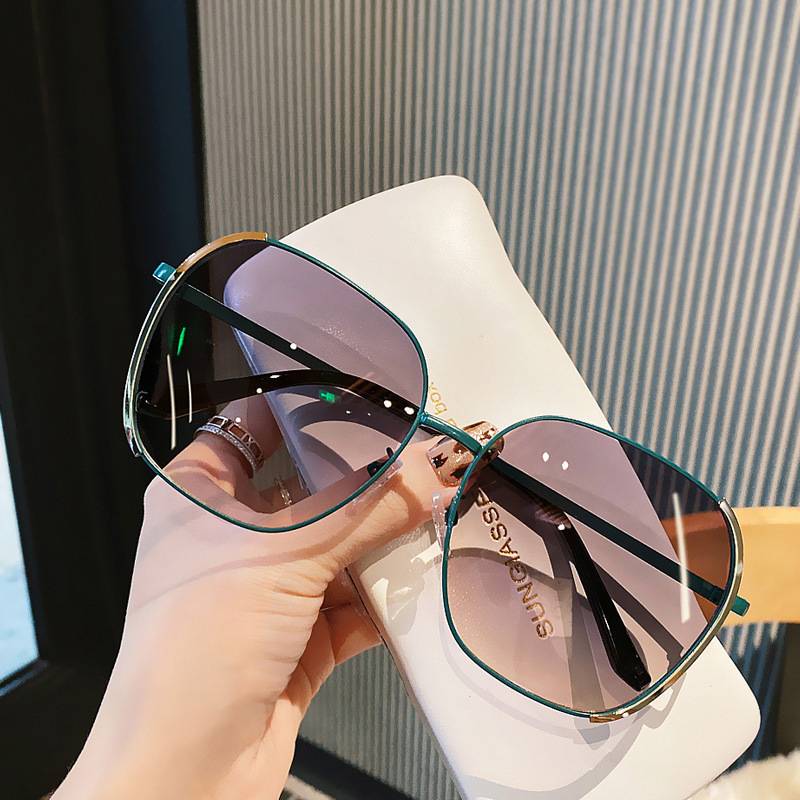 New Fashionable and Personalized Internet Celebrity Hot Style Metal Sunglasses Glasses Women's Anti-Uv Sunglasses Wholesale