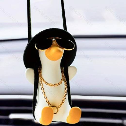 Car Interior Decoration Cross-Border Trade Car Hanging Ornaments Car Swing Duck White Slim Hanging Decoration Aromatherapy Car Accessories