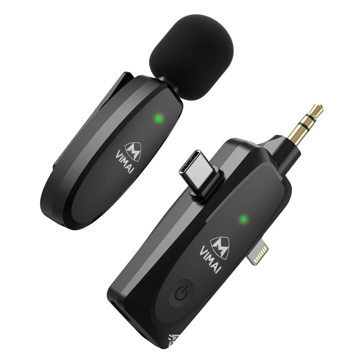 Cross-border wireless collar clip microphone live video intelligent noise reduction recording fully compatible three-in-one charging collar clip