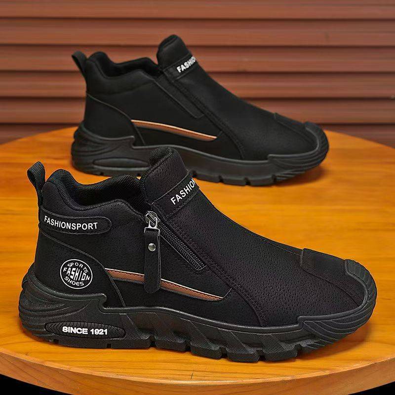 2026 Summer New Men's Casual Comfortable High-Top Work Boots Trendy Fashion Versatile Non-Slip Wear-Resistant Martin Boots