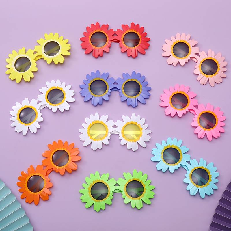 Sunflower Glasses Funny Kidsren Girls Boys Photo Props Sunflower Daisy Sunglasses Birthday Creative Party
