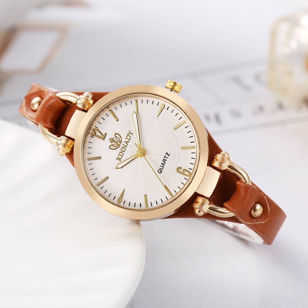 Hot sale new ladies quartz thin belt dial watch fashion simple student watch wish AliExpress generation