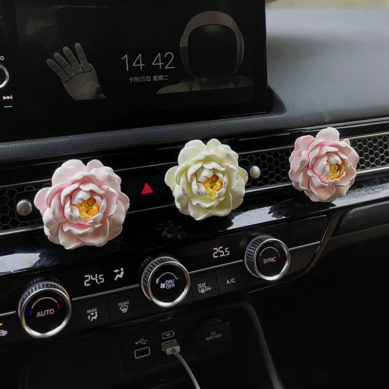 Jasmine car aromatherapy diffuser car air conditioning air outlet decoration car perfume fragrance car interior decoration