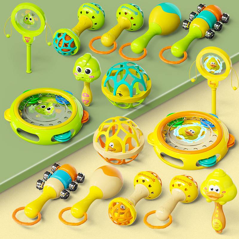Dinosaur Rattle Baby Toy Hand Rattle Rattle Sand Hammer Rattle Baby 0-12 Months Early Education Soothing Toy