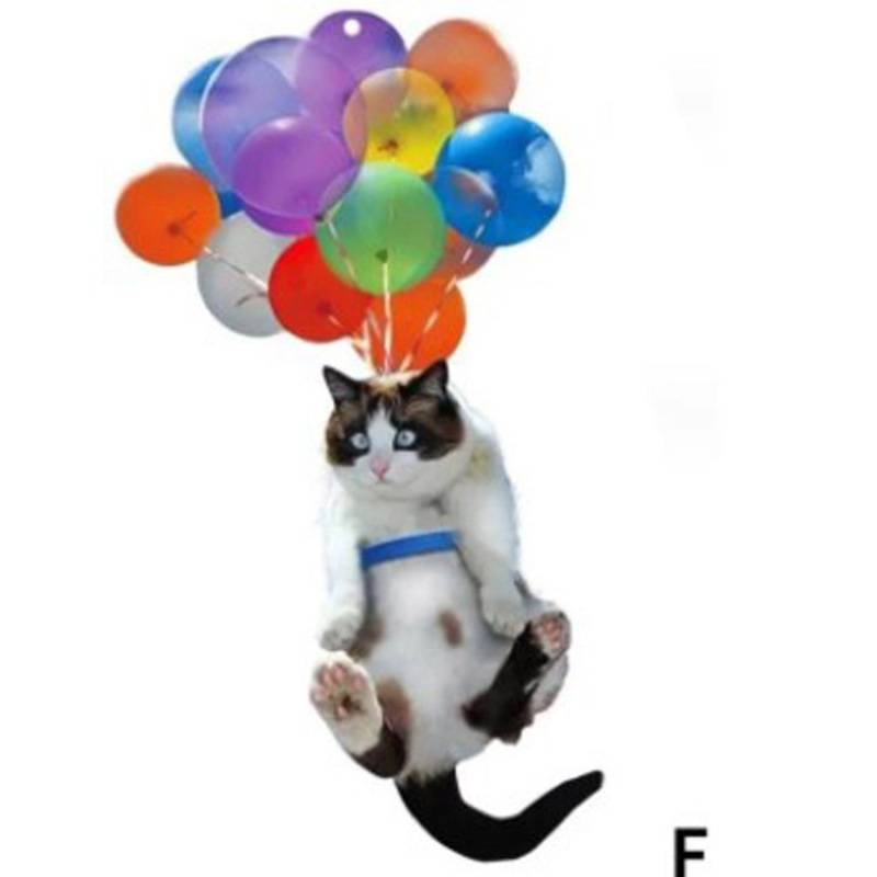 Acrylic material car decoration interior animal kitten puppy rearview mirror balloon pendant