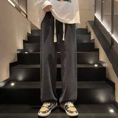 Cross-border Retro Jeans Men's Spring and Autumn Straight Loose Trendy Brand Wide Leg American Style High Street All-match Casual Pants