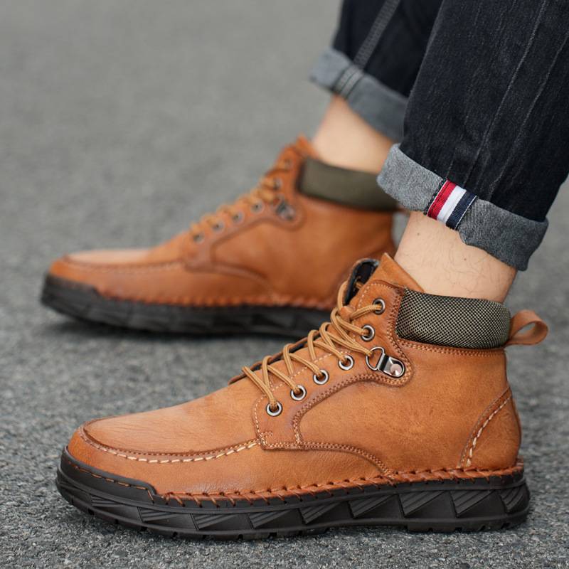 Amazon cross-border foreign trade hot autumn new men's Martin boots outdoor casual warm men's shoes a generation of hair