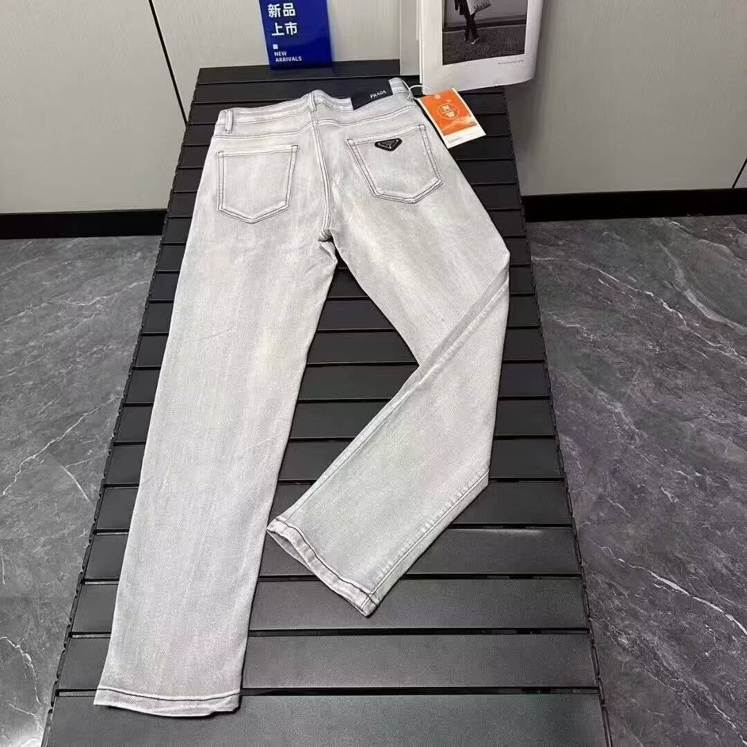 Light Gray Retro Slim Washed Jeans 2025 Cross-Border Thin Men's Slimming Youth Slim Nine-Point Pants