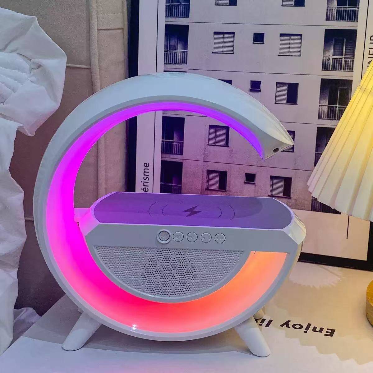 Bluetooth Speaker Bt3401 Cross-Border Hot-Selling Wireless Charging Bt2301 Ambient Light Clock Alarm Clock G63 Student Gift