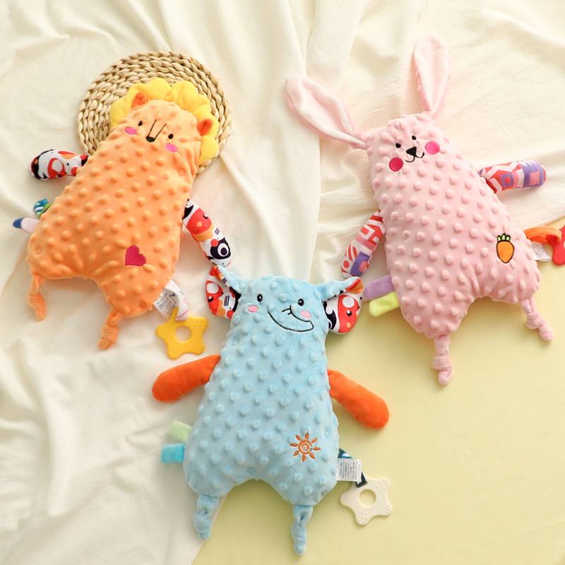 Cross-Border Baby Comfort Napkin Baby Sleeping Plush Animal Cartoon Doll Beanie Doll Doll Toy
