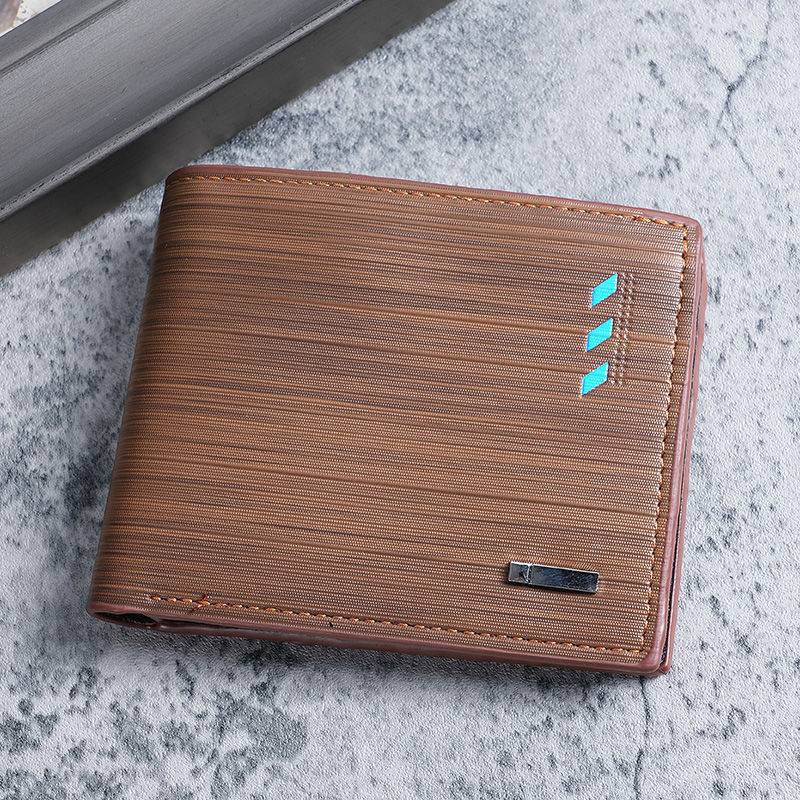 Cross-border short wallet men's European and American youth multi-card wallet men's horizontal trendy wallet