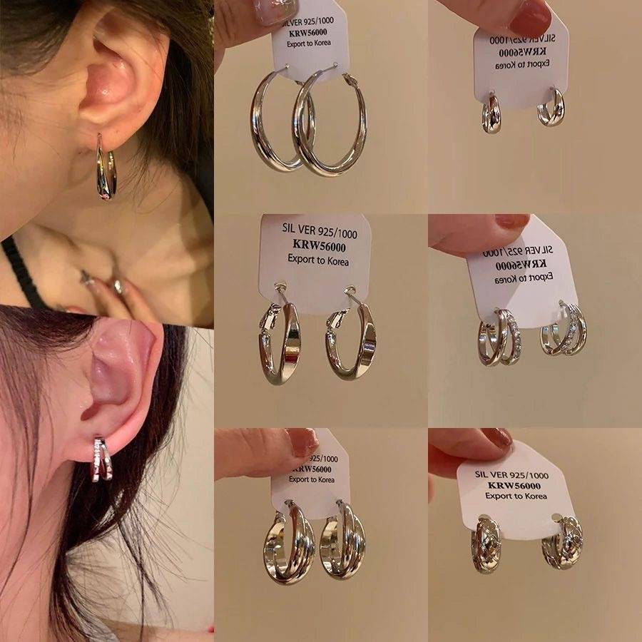 2026 Versatile Earrings: Slimming Face, High-End Elegance, Circle Hoop Earrings for Women, Simple and Minimalist Style