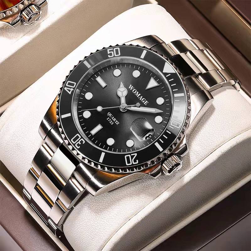 Womage Water Ghost Quartz Watch Men's Watch Luminous Waterproof Dial Sports Cross-Border Foreign Trade Aliexpress Temu