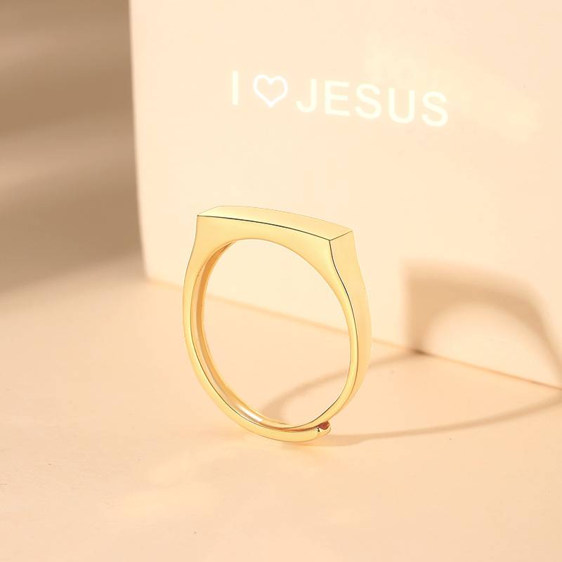 S925 Sterling Silver Projection Couple Rings, Non-Fading, Niche Ins Style, Tiktok Simple, "In the Name of Light" Matching Rings for Men and Women