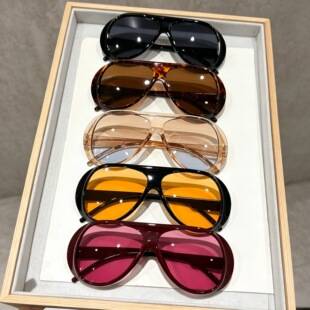 5 Pairs of Large-Frame Aviator Sunglasses for Women, High-End Set, Y2K Fashion Sunglasses, Anti-Uv Sunglasses