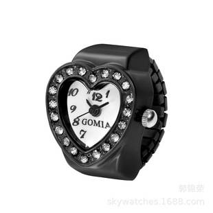New Heart Ring Watch Wholesale Watch Women's Finger Watch Candy Color Gift Watch Fun Korean Style