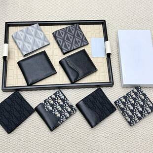 New Style Genuine Leather Unisex High-End Short Wallet, Money Clip, Card Holder, Business Card Holder, Suit Clip, Short Wallet, Premium