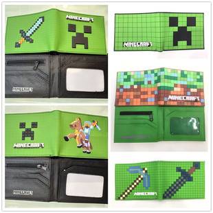 Minecraft Peripheral Men's Wallet Pvc Short 80% off Wallet Women's Coin Purse Student Cartoon Wallet Ins