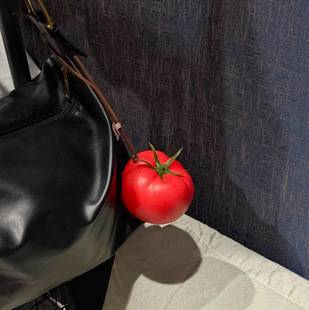 Tomato Car Hanging Car Interior Rearview Mirror Pendant Creative Stress-Relief Pendant Tomato Back-To-School Backpack Pendant