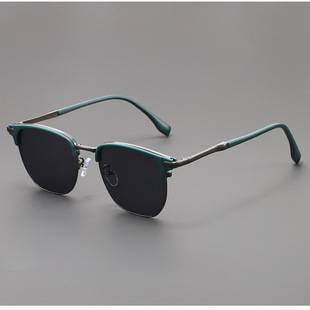 2025 Elegant Semi-Rimless Vintage Style Small Square Sunglasses, Versatile and Unique for Men and Women, UV Protection