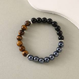 Cross-border bestseller: TEMU offers a variety of three-element bracelets, including natural stone bracelets, tiger's eye bracelets, and amethyst bracelets, available for wholesale