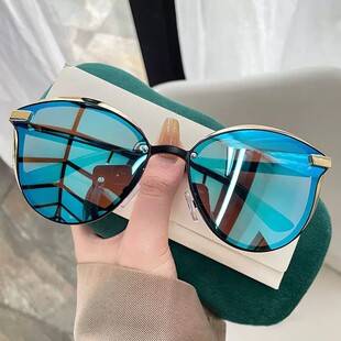 European and American vintage cat-eye women's sunglasses, popular on Xiaohongshu, Douyin, and Instagram, UV protection eyewear