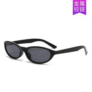 New Personalized Oval Small Frame Retro Fashion Sunglasses European and American Outdoor Sun Protection Vacation Trendy Women's Cross-Border Sunglasses