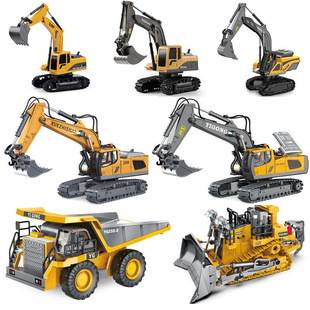 Cross-border 11 Tongda 2.4g alloy remote control excavator self-unloading push soil dump project tank new toy forklift