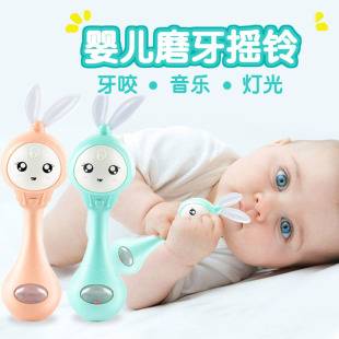 Early Childhood Toy Baby Rattle Sand Hammer Rhythm Stick Toy 0-1 Year Old Hand-held Rattle Teeth 505 Cute Music Stick