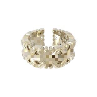 Three Horizontal Lines of the Same Style Jewelry: Iris Flower Ring, Light Titanium Lace Hollow Cross, Maillard Light Luxury Niche Wholesale