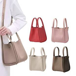 [In Stock] Songshan Xia Cai Lanzhi Medium Series Cowhide Handbag Crossbody Versatile Large Capacity Bucket Bag Songshan