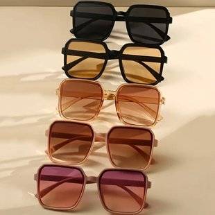 New Fashion Sunglasses Women's Square Sunglasses Plain All-Match Ins Simple Classic Sunglasses Cross-Border Explosions