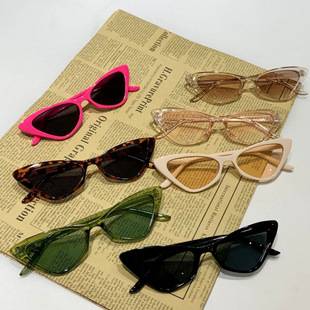 New Korean Style Jennie Retro Sunglasses Triangle Cat-Eye Sunglasses for Women Trendy Fashion Personality