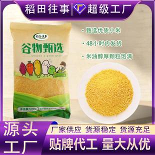 Yellow Millet 500g New Rice Grains Inner Mongolia Chifeng Farm Fragrant Glutinous Millet Porridge Coarse Grains Millet Wholesale