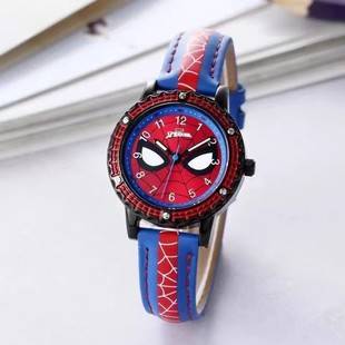 Cartoon Boy Spider-Man Watch Student Party New Creative High-End Marvel Kidsren's Digital Quartz Watch