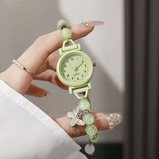 Butterfly Beaded Bracelet-Style Watch, Forest-Style Fresh and Simple Student Quartz Watch, Ins-Style Versatile Women's Watch Wholesale