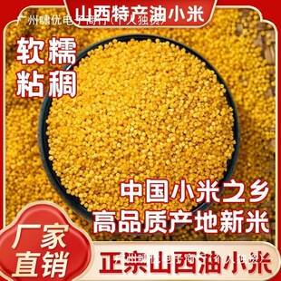 2.5kg Shanxi Grade 1 Yellow Millet Postpartum Rice Whole Grain Rice Glutinous Millet Farmhouse Yellow Millet Seasonal New Grain Free Shipping
