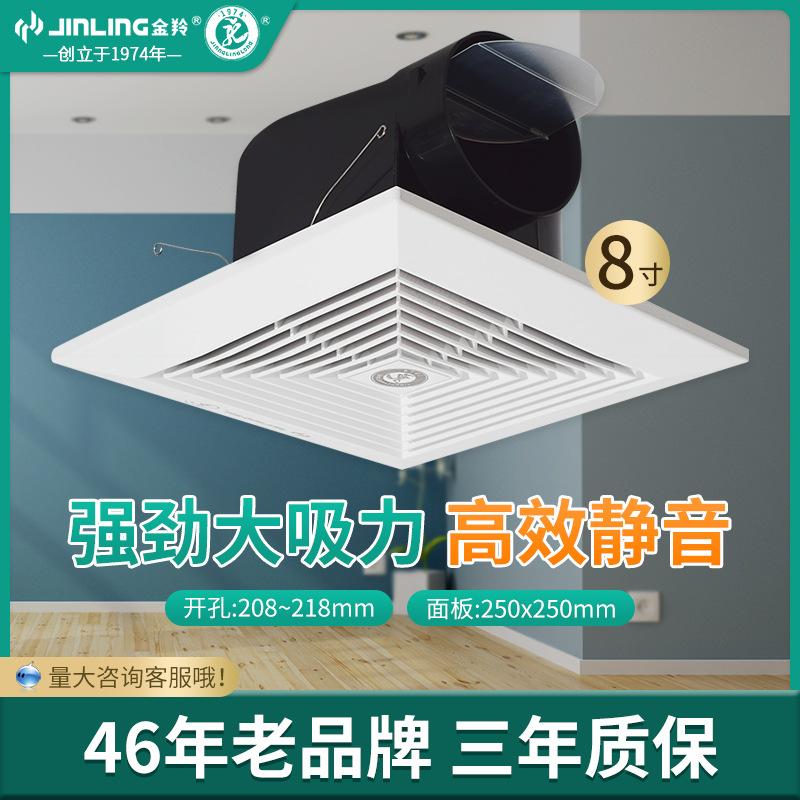 Jinling 8-inch ceiling pipe ventilator ceiling exhaust fan bathroom exhaust fan BPT12-14-2D